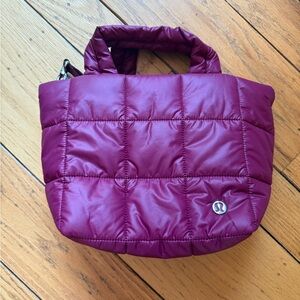 lululemon athletica dark pink  Quilted Tote